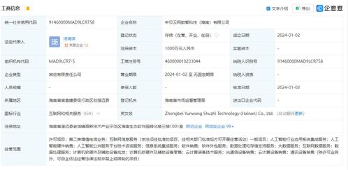 中貝通信在海南成立數(shù)智科技公司，拓展AI業(yè)務(wù)與信息系統(tǒng)集成服務(wù)
